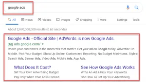 SEM: Search Network Ads