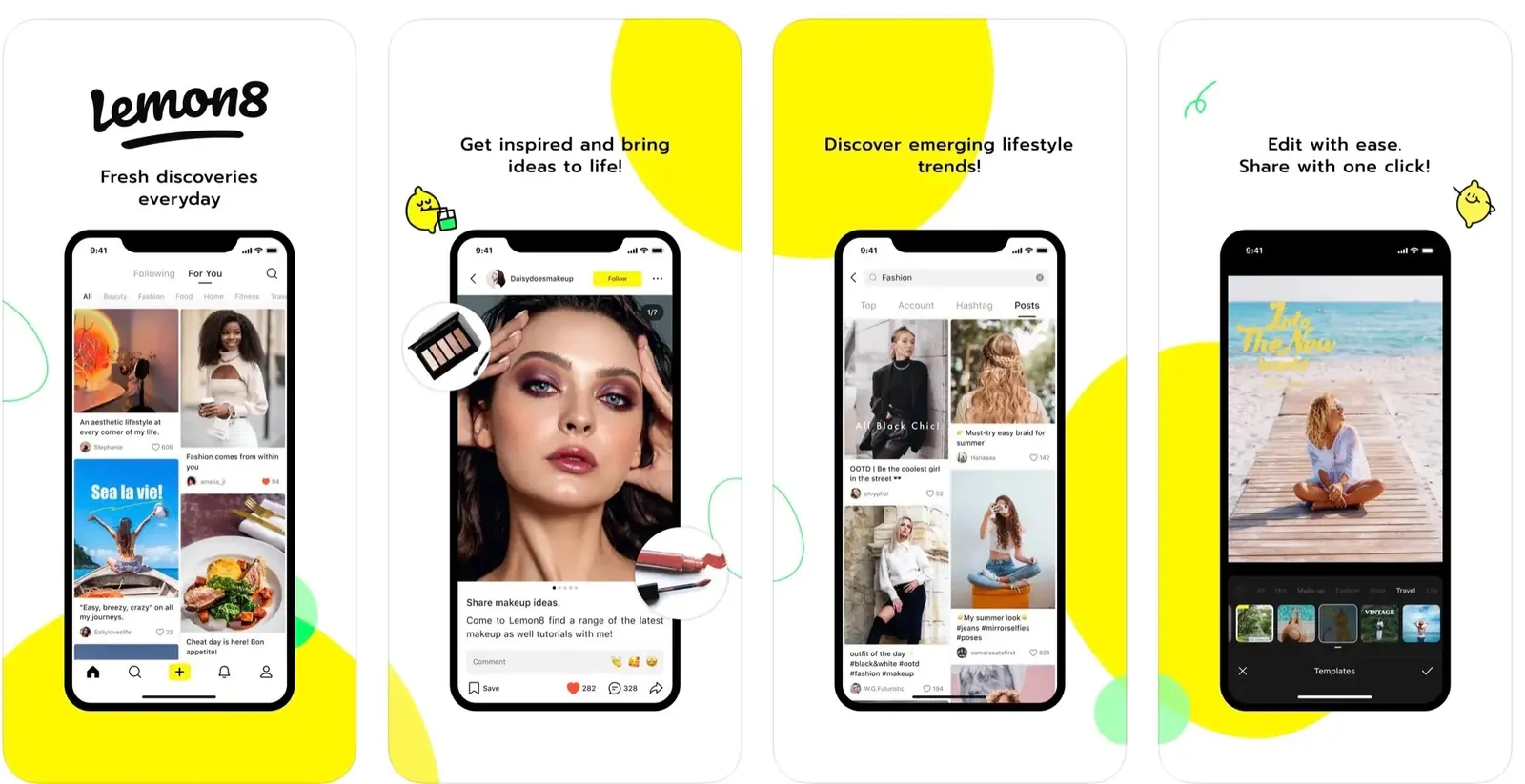 Lemon8 interface overview