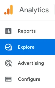 Explore tab in Google Analytics 4