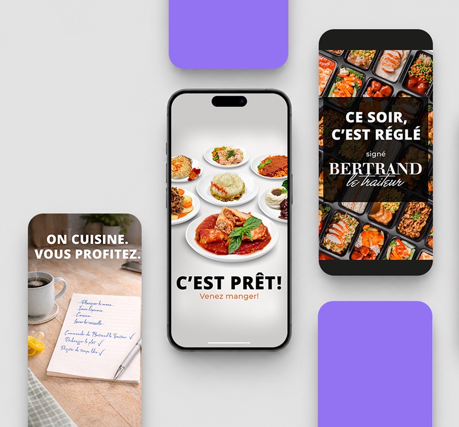 Social media posts for Bertrand Le Traiteur